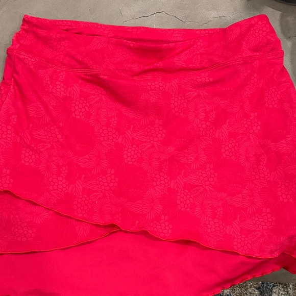 Muted red Skirt with Floral Pattern - Picture 1 of 3